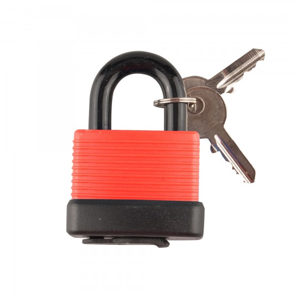 Candado intemperie rojo 50mm. 