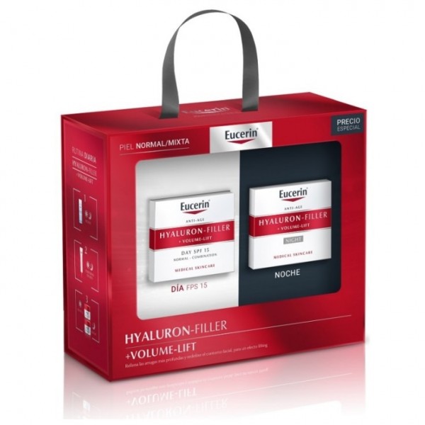 Eucerin Hyaluronfiller Volumelift Piel Normal Mixta Dia Fps 15 + Hyaluron Filler Volumen Crema Nochfgfdfsde