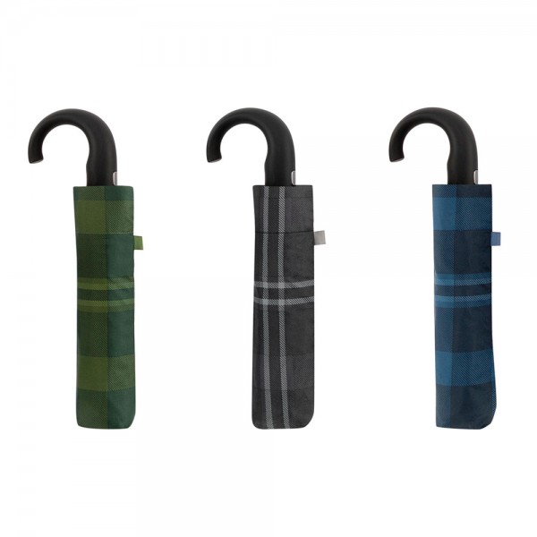 Paraguas mini automatico 8 varillas ø54cm pongee puño curvo clima