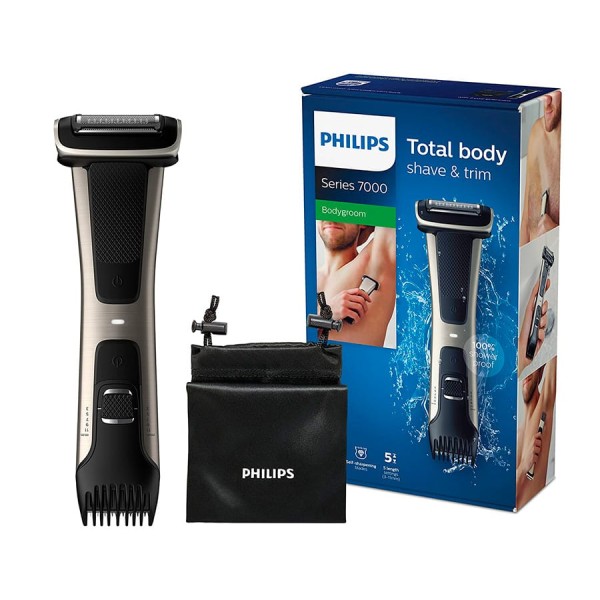 Philips bodygroom series 7000 bg7025/15 / afeitadora y recortadora en seco y mojado de barba y corporal