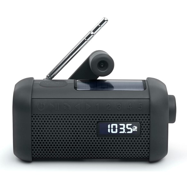 Muse mh-08mb black / radio portátil solar