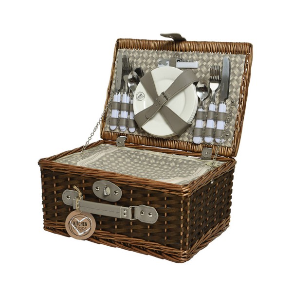Cesta de picnic completa 40 x 28 x 20 cm